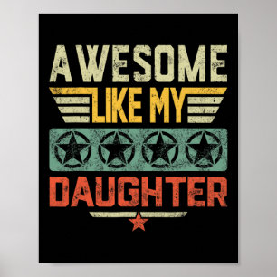 Póster Impresionante como mi hija regalo papá hombres pad