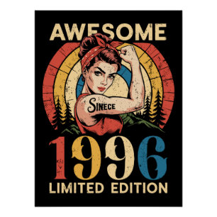 Póster Impresionante desde 1996 Retro Cumpleaños 30 de Mu