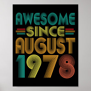 Póster Impresionante desde agosto de 1978 Años 47º Funn d