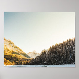 Póster Impresionante día de otoño con nieve