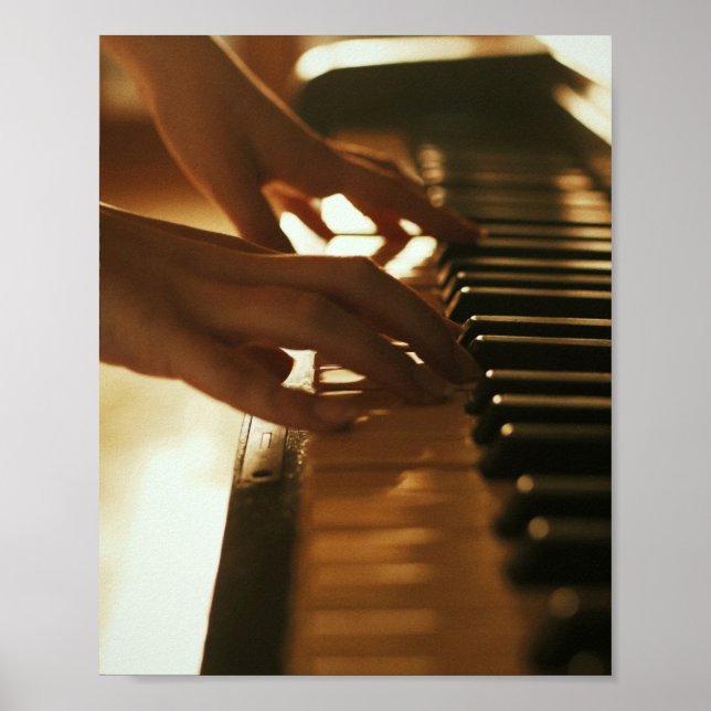 Póster Impresionante diseño de piano (Frente)