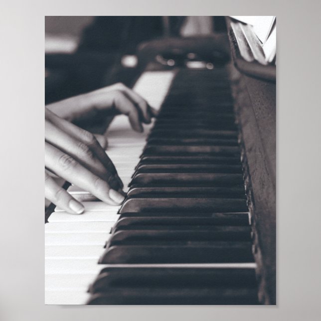 Póster Impresionante diseño de piano (Frente)