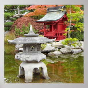 Póster Impresionante Jardín de Meditación