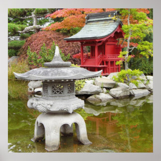 Póster Impresionante Jardín de Meditación