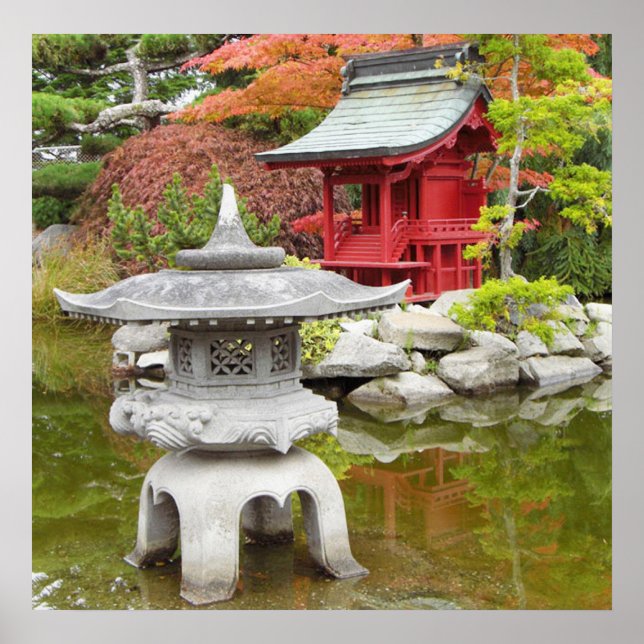 Póster Impresionante Jardín de Meditación (Frente)