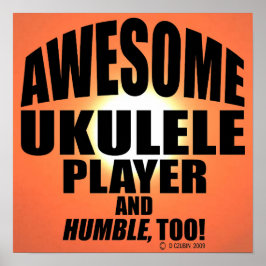 Póster Impresionante jugador de Ukulele
