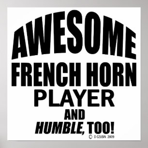 Póster Impresionante jugador del Cuerno Francés