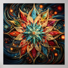 Póster impresionante Navidad poster Kaleidescope