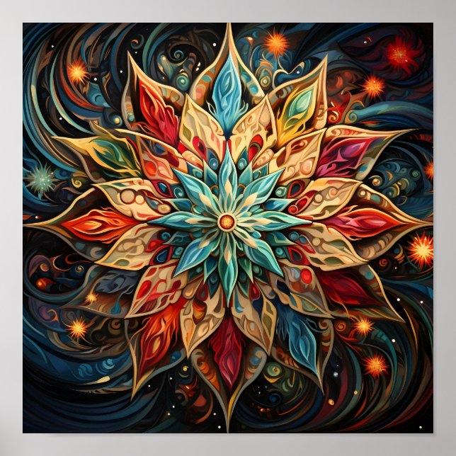 Póster impresionante Navidad poster Kaleidescope (Frente)