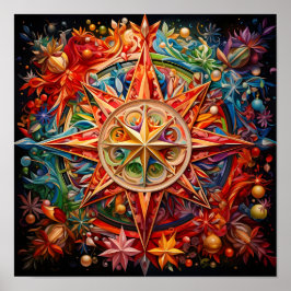 Póster impresionante Navidad poster Kaleidescope