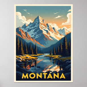 Póster Impresionante paisaje de Montana
