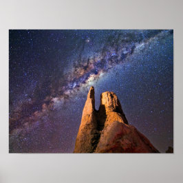 Póster Impresionante paisaje nocturno de estilo lechoso
