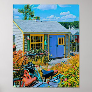 Póster Impresionante pintura en bicicleta