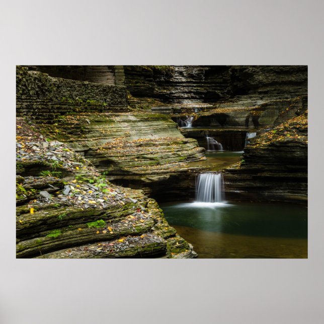 Póster Impresionante Poster de cascada (Frente)