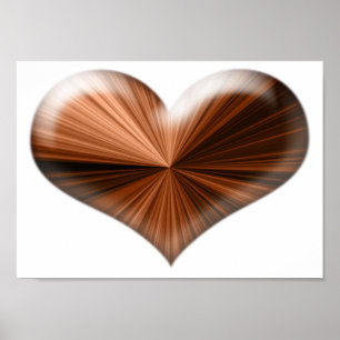 Póster Impresionante Poster de diseño de corazón 3D