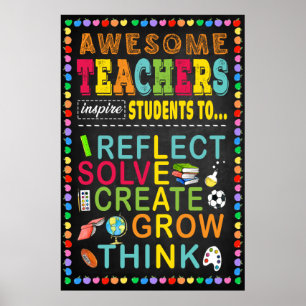 Póster Impresionante profesor inspira a Poster de aula es
