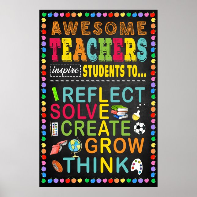 Póster Impresionante profesor inspira a Poster de aula es (Frente)