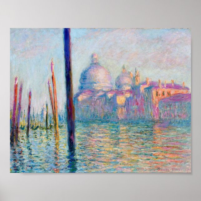 Póster Impresionante pueblo de Monet Le Grand Canal (Frente)