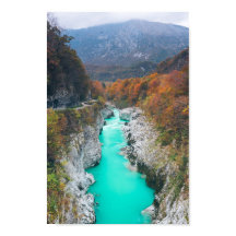 Impresionante río Soča Napolen, Eslovenia
