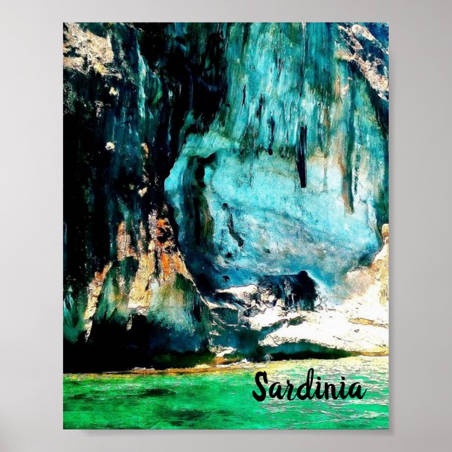 Póster Impresionantes Cuevas De Cerdeña (Frente)