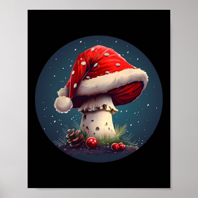 Póster Impresionantes Navidades Mushroom Para Niños Y Chi (Frente)