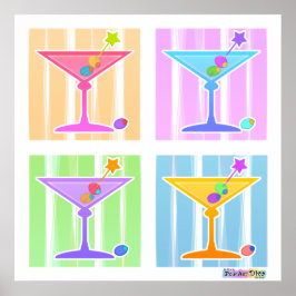 Poster, impresiones - arte pop retro Martinis