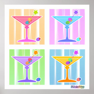 Poster, impresiones - arte pop retro Martinis