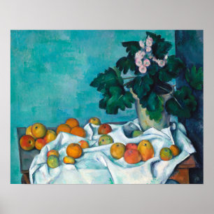 Póster Impresionismo de Cezanne Post sigue con flores de