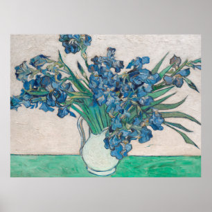 Póster Impresionismo de la pintura Van Gogh Iris Vase