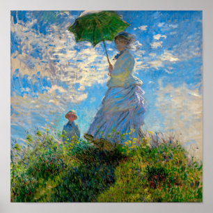 Póster Impresionismo de Monet Woman Parasol