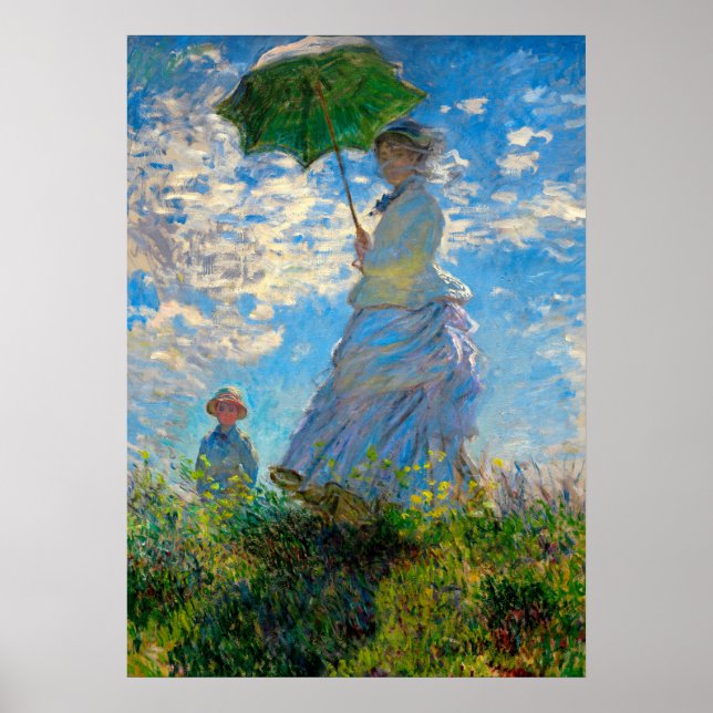 Póster Impresionismo de Monet Woman Parasol (Frente)