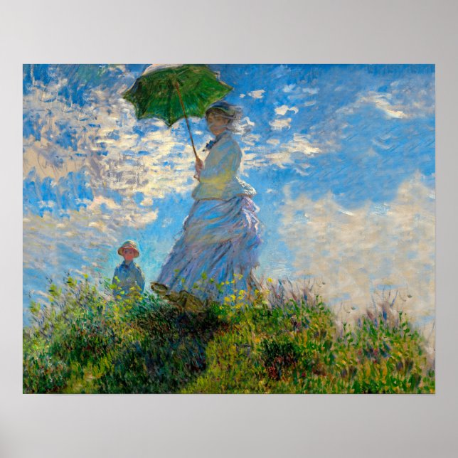 Póster Impresionismo de Monet Woman Parasol (Frente)