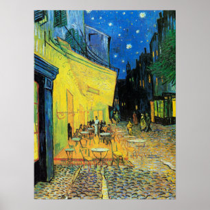 Póster Impresionismo Vicent Van Gogh Cafe Terrace en Nig