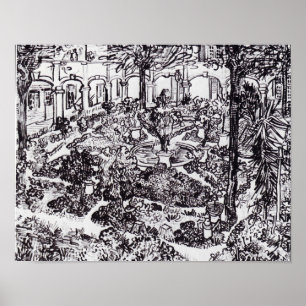 Póster Impresionismo: Vincent Van Gogh Garten des Hospita