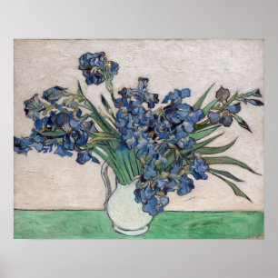 Póster Impresionismo Vincent Van Gogh Irises famosa visua