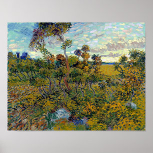 Póster Impresionismo Vincent Van Gogh Sunset en Montmajou