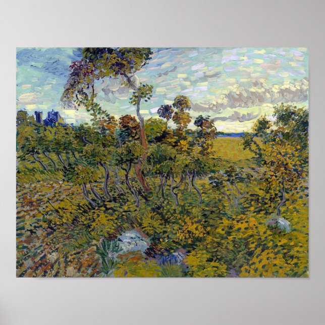 Póster Impresionismo Vincent Van Gogh Sunset en Montmajou (Frente)