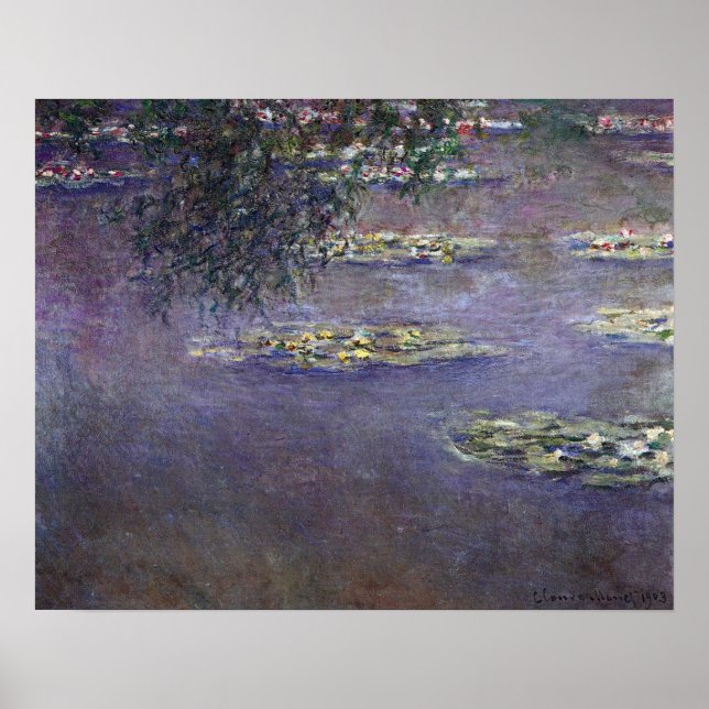 Póster Impresionismo vintage por Claude Monet (Frente)