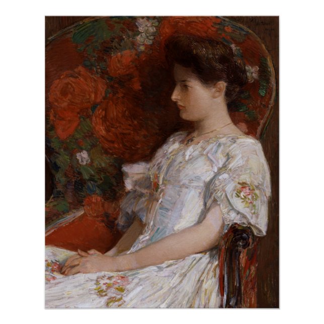 Póster Impresionista Childe Hassam Victorian chair CC0189 (Anverso)