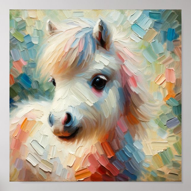 Póster Impresionista de Cute Pony (Frente)