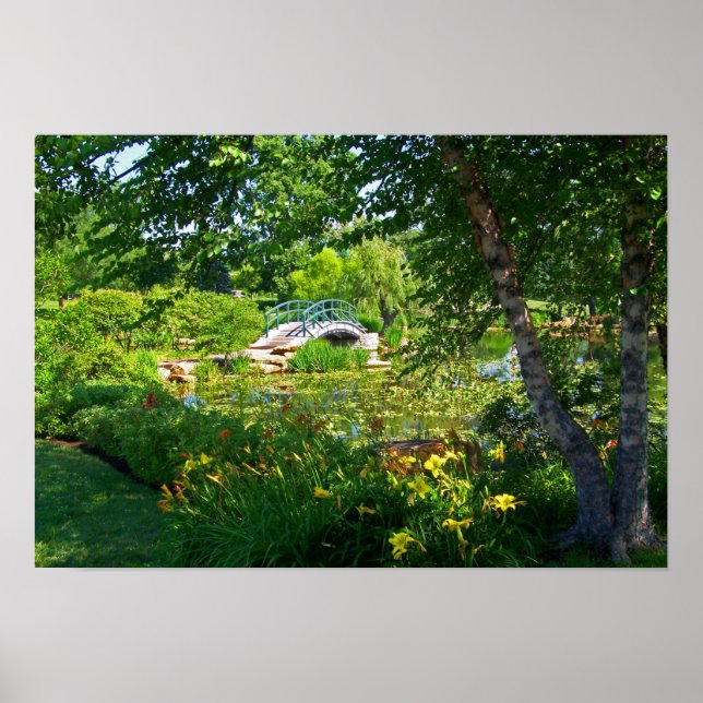 Póster Impresionista de Monet France Puente Gente Dolor (Frente)