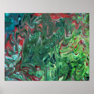 Póster impreso abstracto y ocupado de Katmandú 1 s