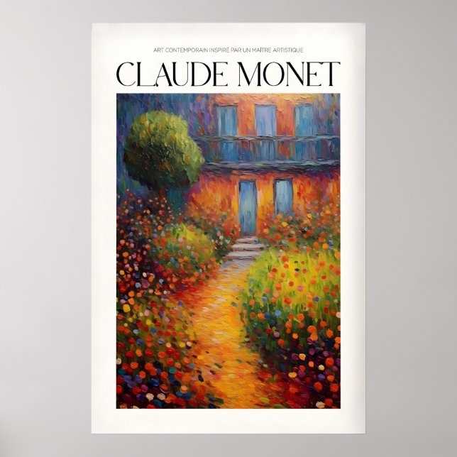 Póster impreso de Claude Monet (Frente)