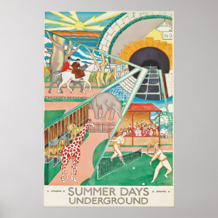 Póster Impreso de Días de Verano en Londres Antigu