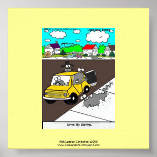 Póster impreso de dibujos animados de babosa/carac