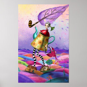 Póster Impreso de Fantasía Colorida