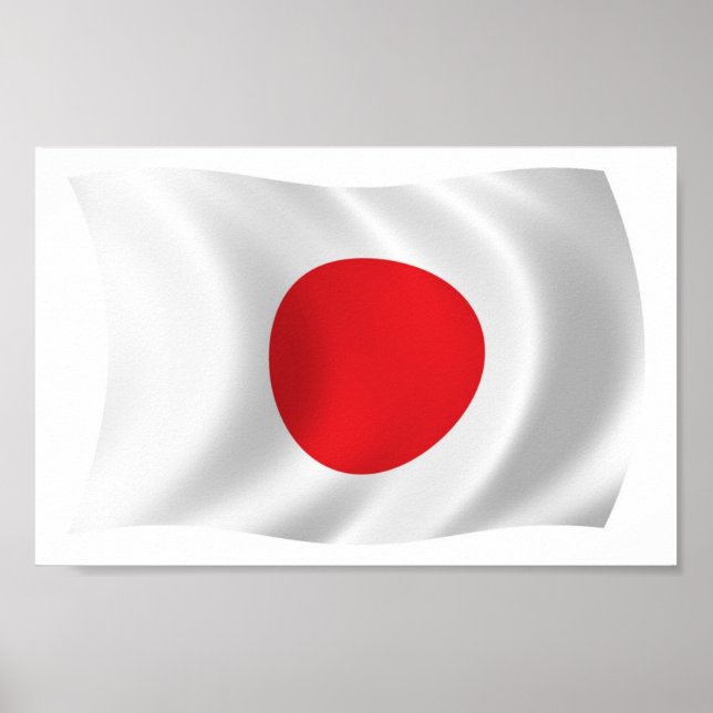 Póster Impreso de la Bandera de Japón (Frente)