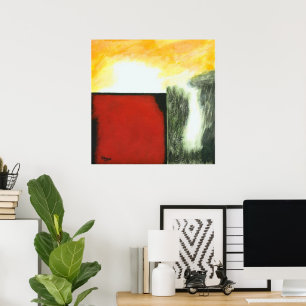 Póster impreso de la caja de Pandora de la pintura