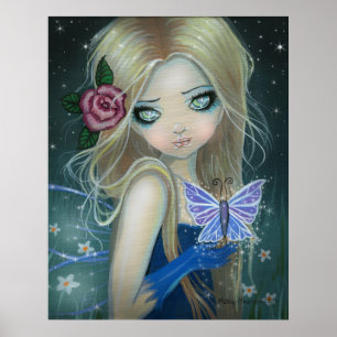 Póster Impreso de la Mariposa Periwinkle