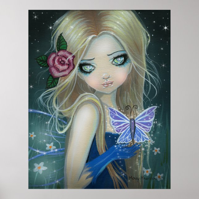 Póster Impreso de la Mariposa Periwinkle (Frente)